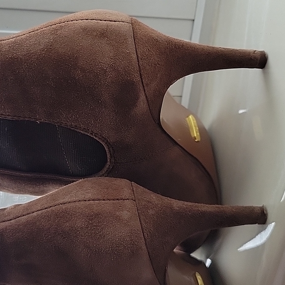 Ralph Lauren Suede Brown Ankle Booties - Very Good Condition - 7B - Picture 7 of 15